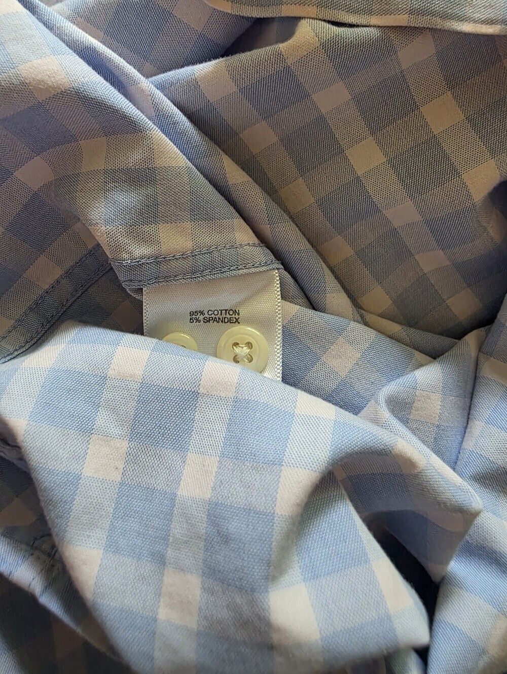 Peter Millar Blue and Light Pink Gingham Button-Down Shirt Size Extra Large - Picture 6 of 7